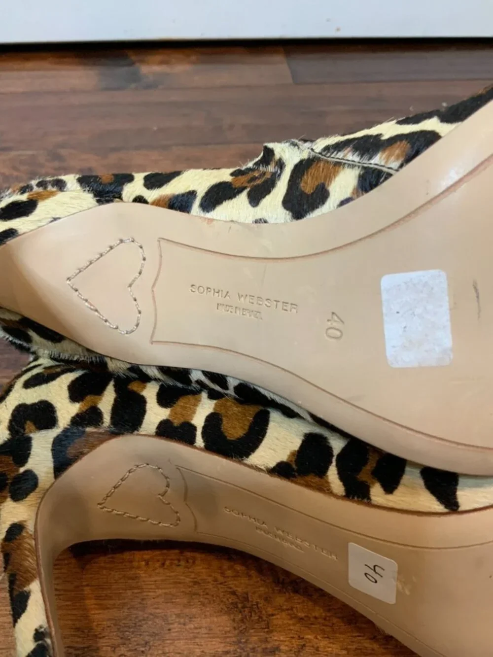 Charlotte Olympia Tan Brown Leopard Print Calf Hair Heel Ankle Booties, Size 10